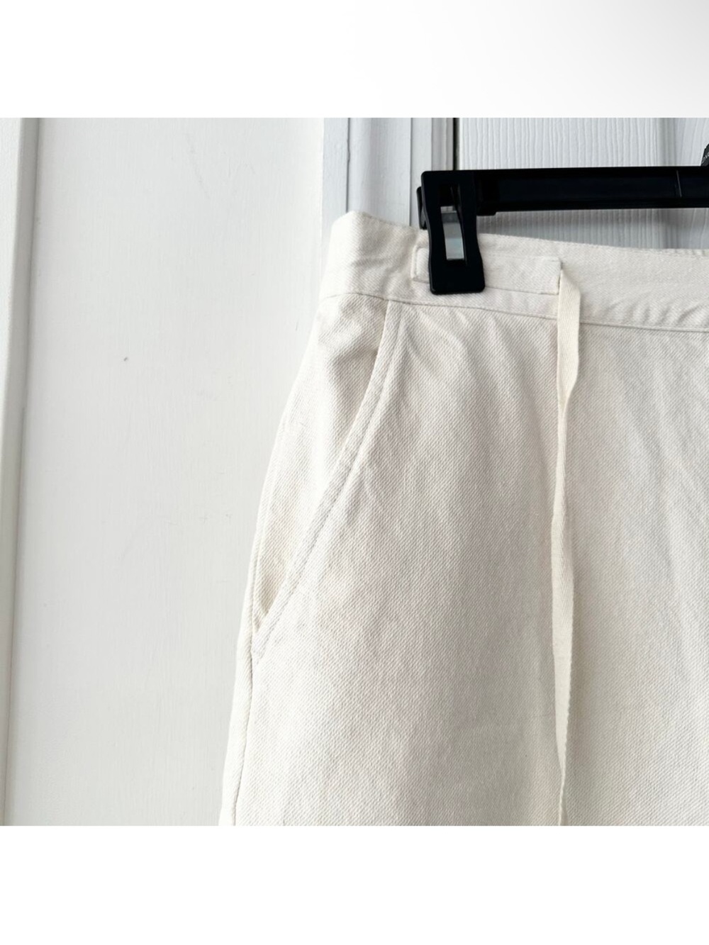 The Great. The Shipmate Canvas Pant Size 1/Small Cream Straight Leg High-Rise - Picture 4 of 10